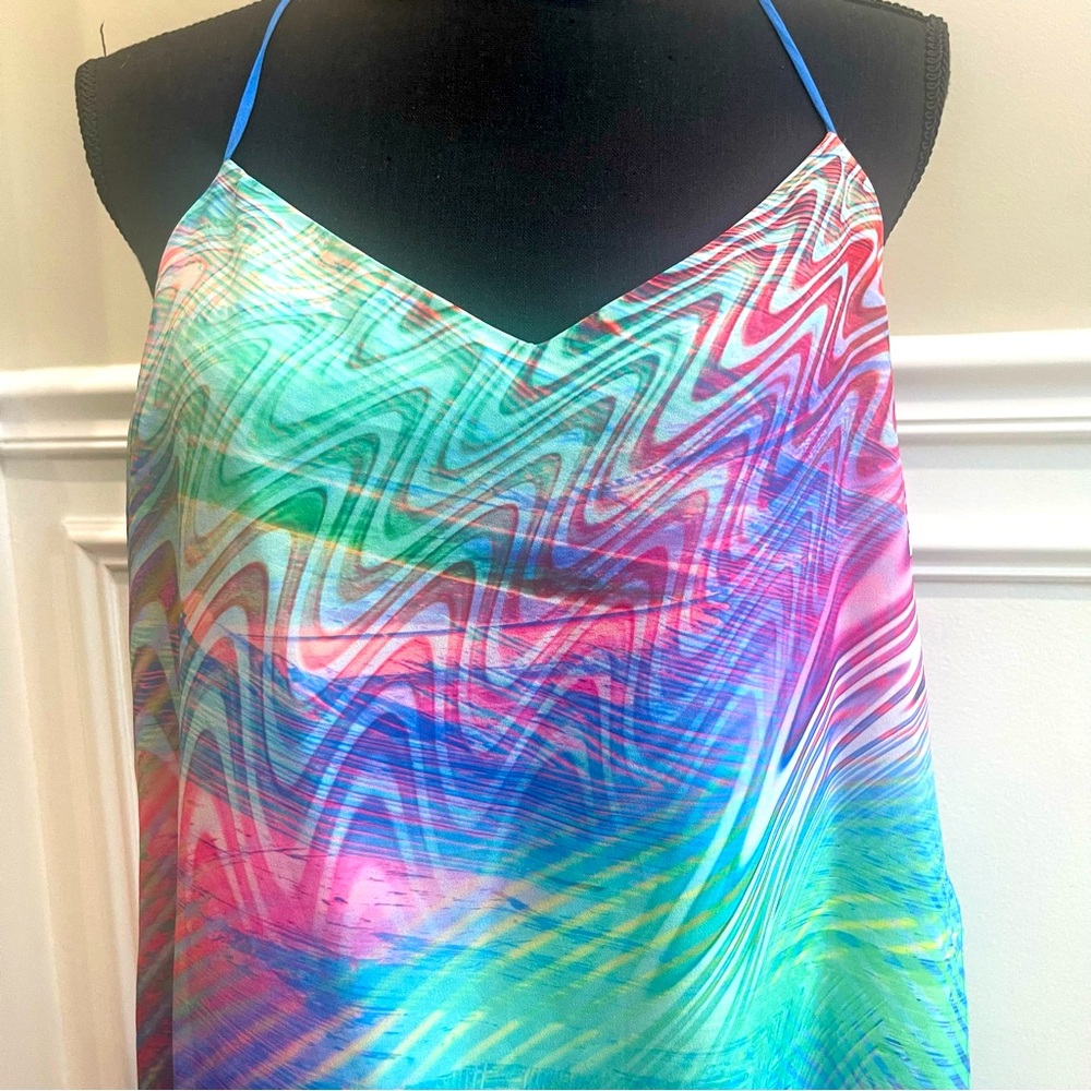 AKIRA MULTICOLOR ASSYMETRICAL DRESS - Picture 2 of 6